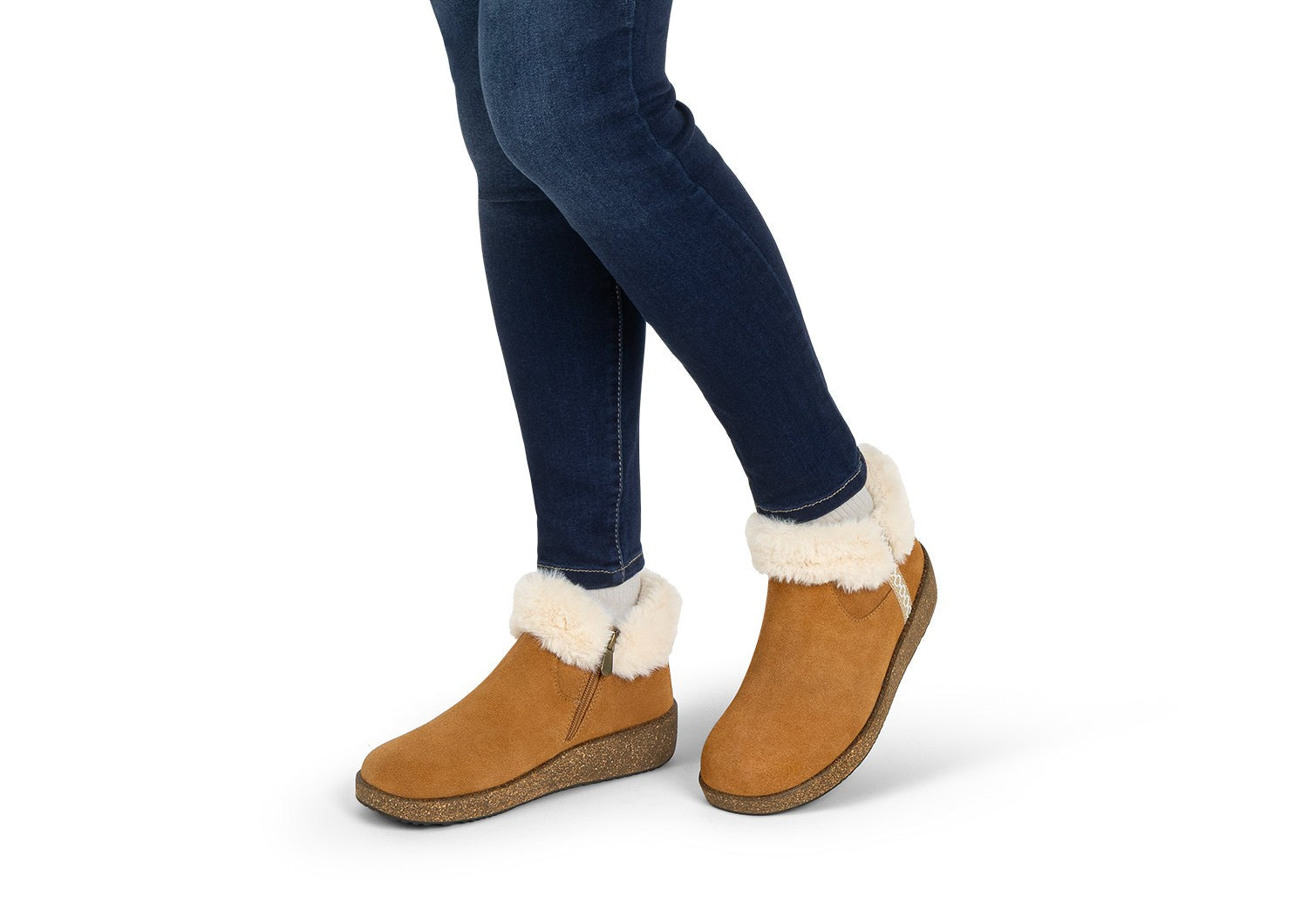 Orthofeet Cozi Cushioned Comfort Women's Boots - Chestnut - Product View - 2