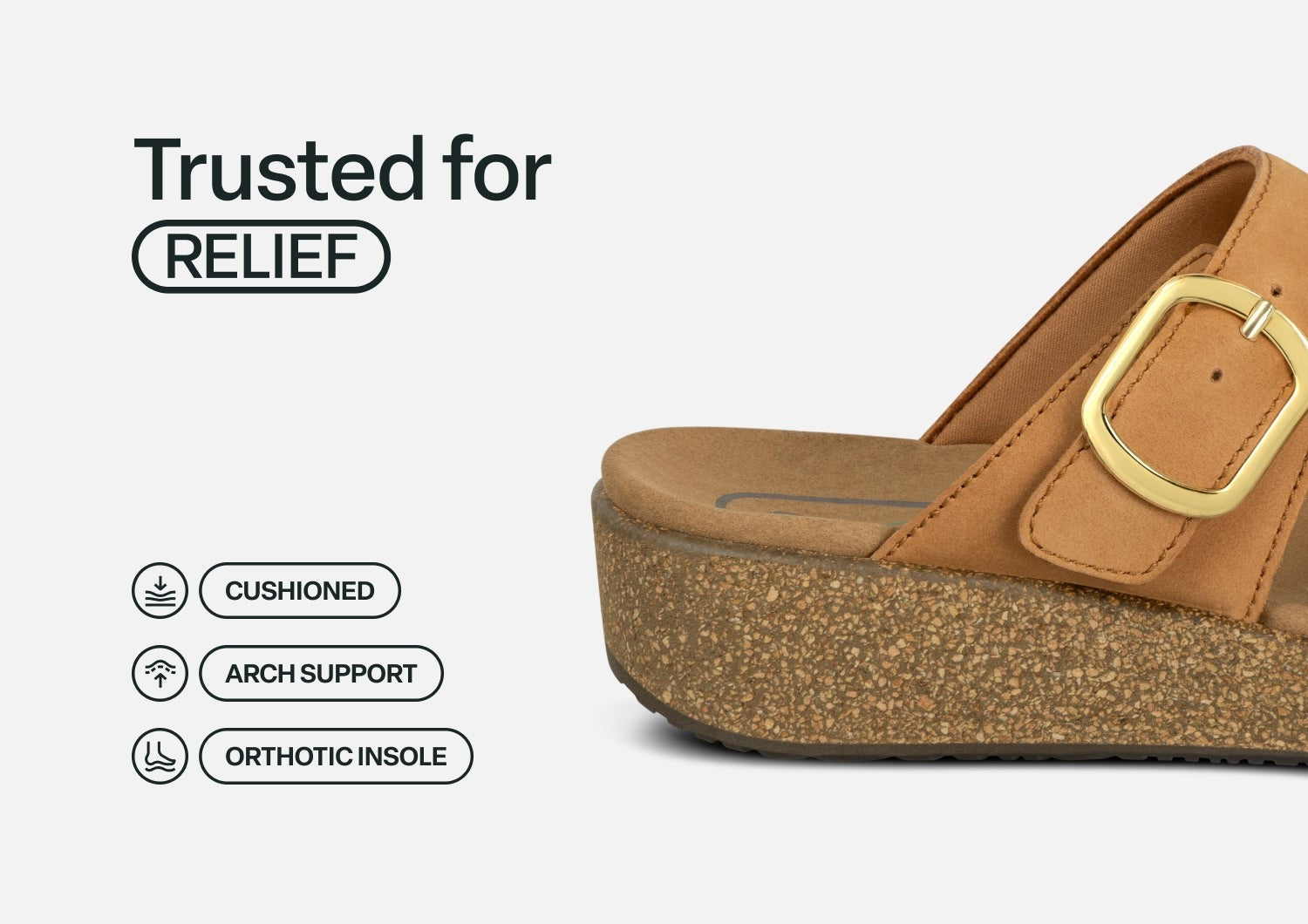 Orthofeet Cybill Comfortable Support Women's Sandal - Toffee - Feature Detail - 4