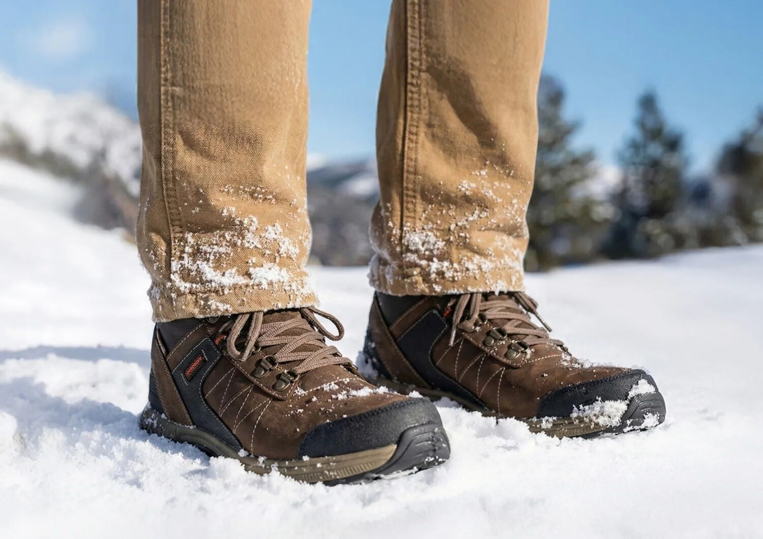 Orthofeet Dalton Hands-Free Waterproof Supportive Men's Boots - Brown - Lifestyle View - 7