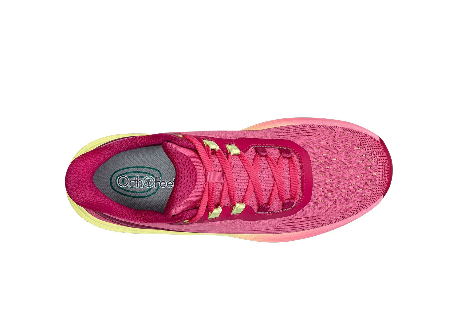 Orthofeet Dart Hands-Free Women's Sneakers - Fuschia/yellow - Product View - 6
