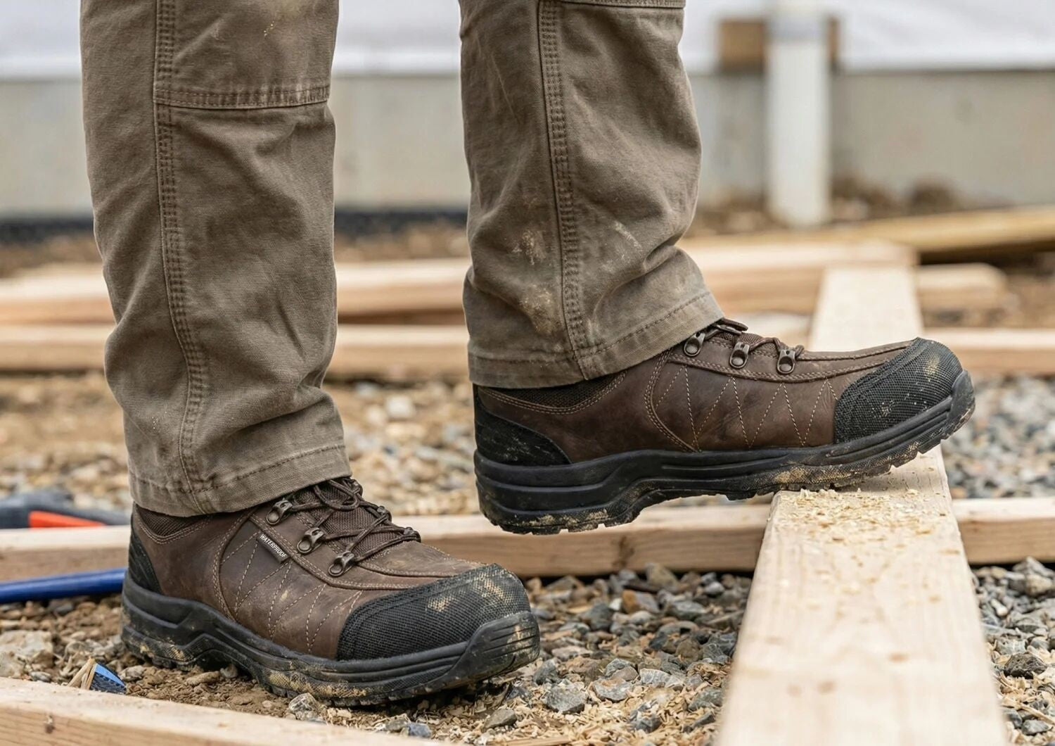 Orthofeet Dolomite Work Shoes - Brown - Lifestyle View - 8