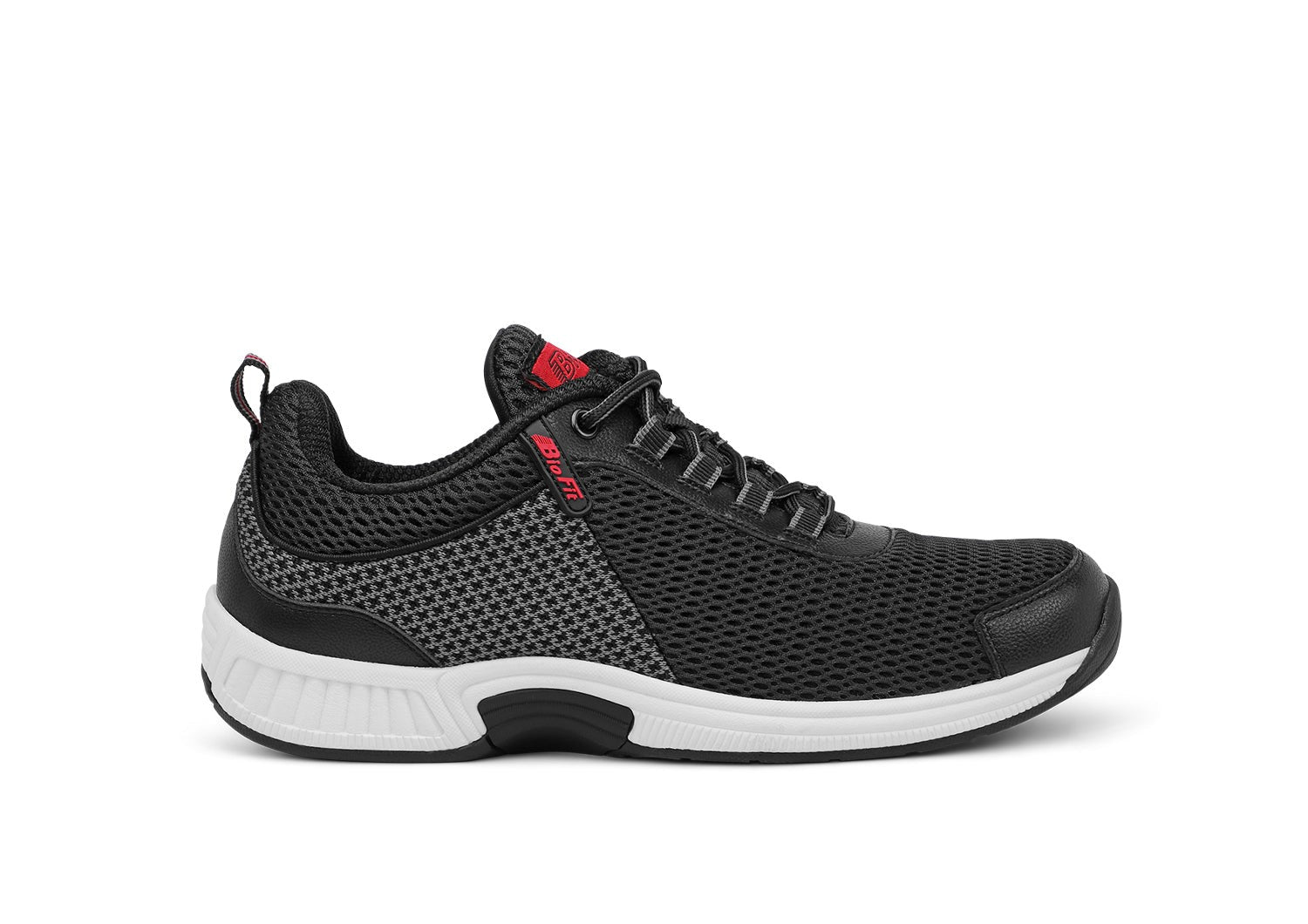 Orthofeet Edgewater Stretch Supportive Arch-Relief Men's Sneakers in Black