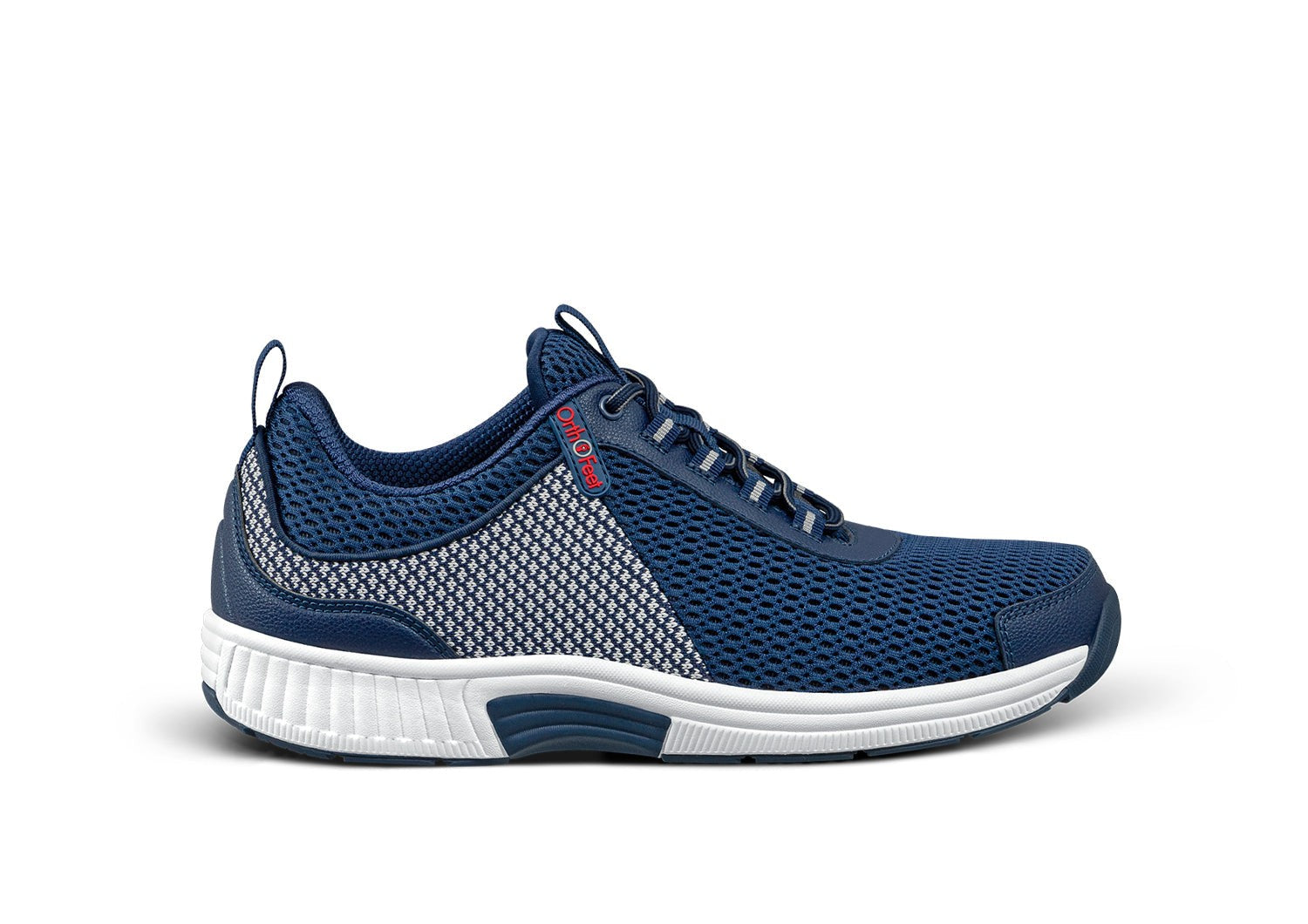 Orthofeet Edgewater Stretch Supportive Arch-Relief Men's Sneakers in Blue