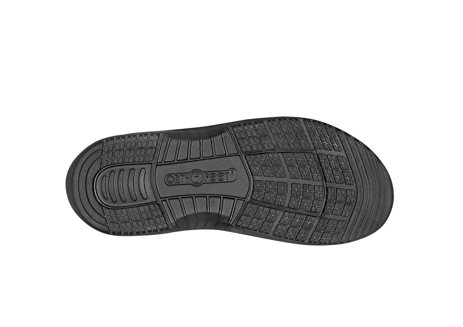 Orthofeet Eldorado Supportive Adjustable Comfort Men's Sandals - Brown - Sole View - 7