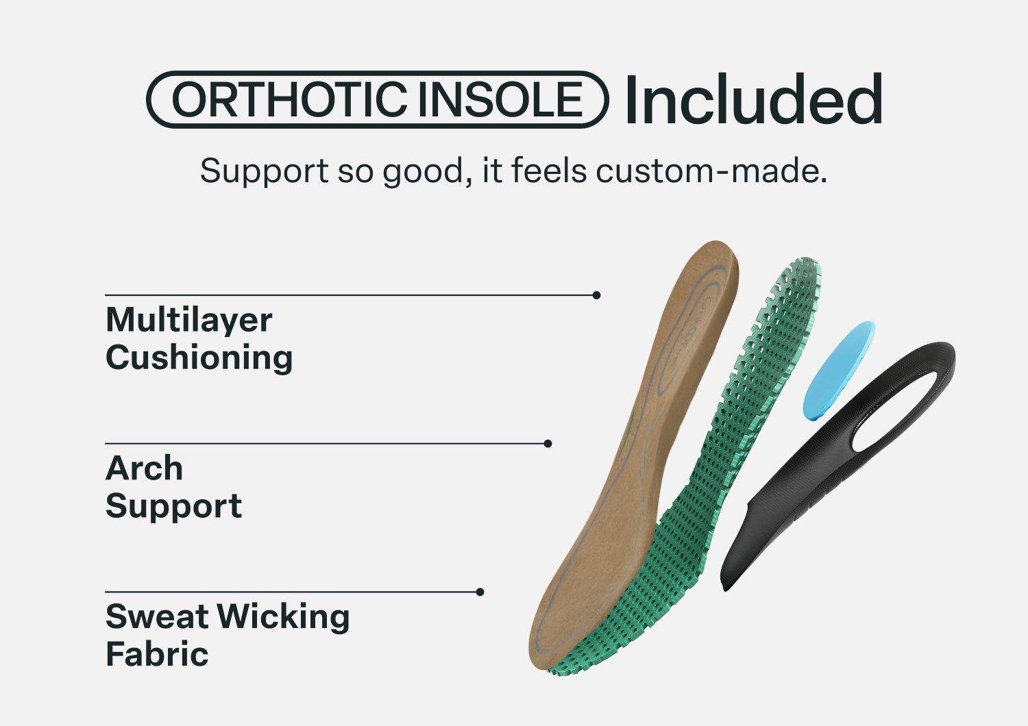 Orthofeet Eldorado Supportive Adjustable Comfort Men's Sandals - Lifestyle - Orthotic Insole Details - 2