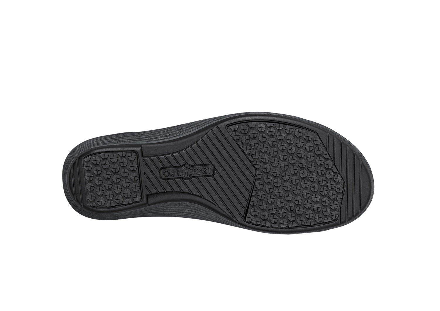 Orthofeet Eleanor Women's Casual - Black - Sole View - 7