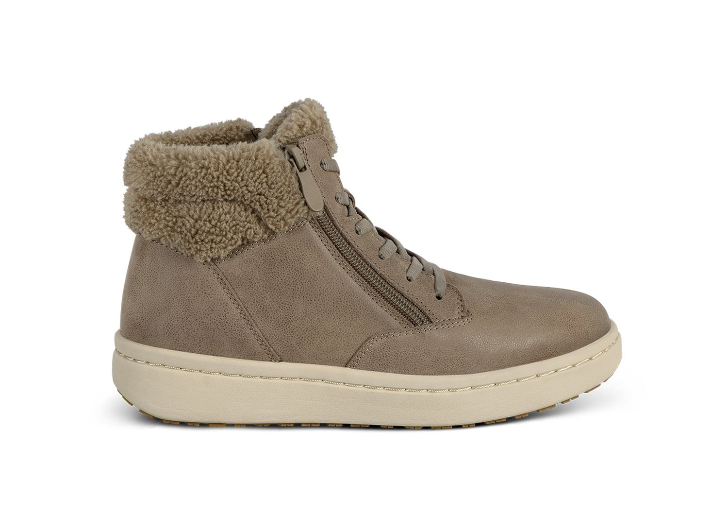Orthofeet Elin Cushioned Arch Support Women's Boots - Taupe - Product View - 1