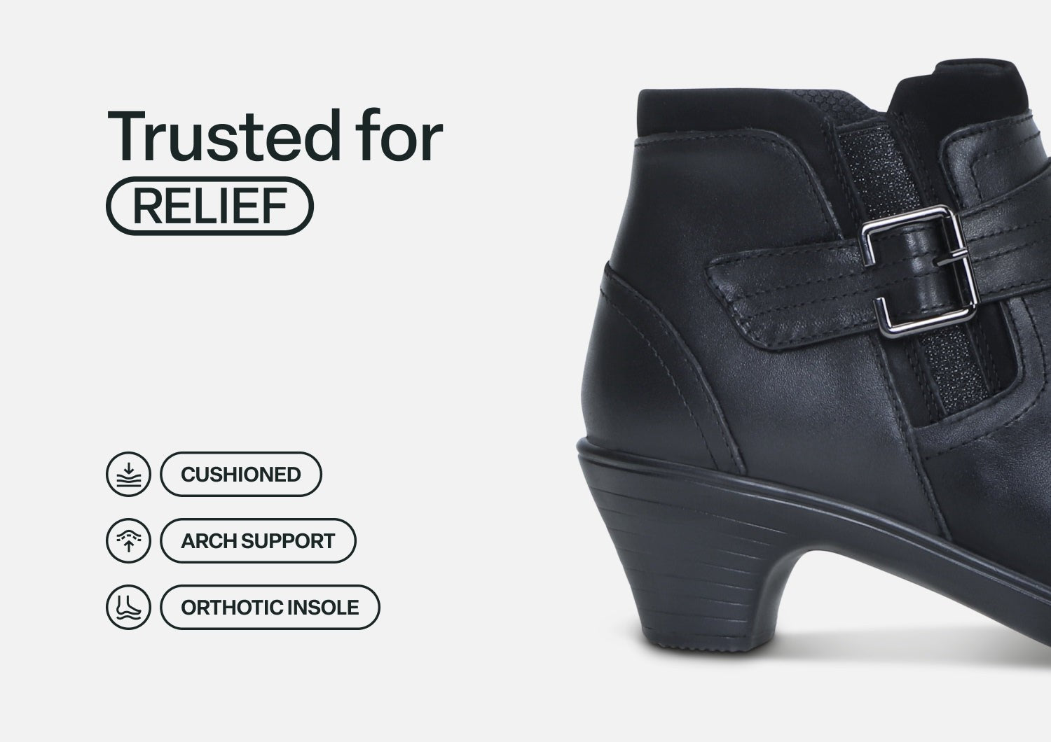Orthofeet Emma Supportive Comfort Women's Boots - Black - Feature Detail - 4