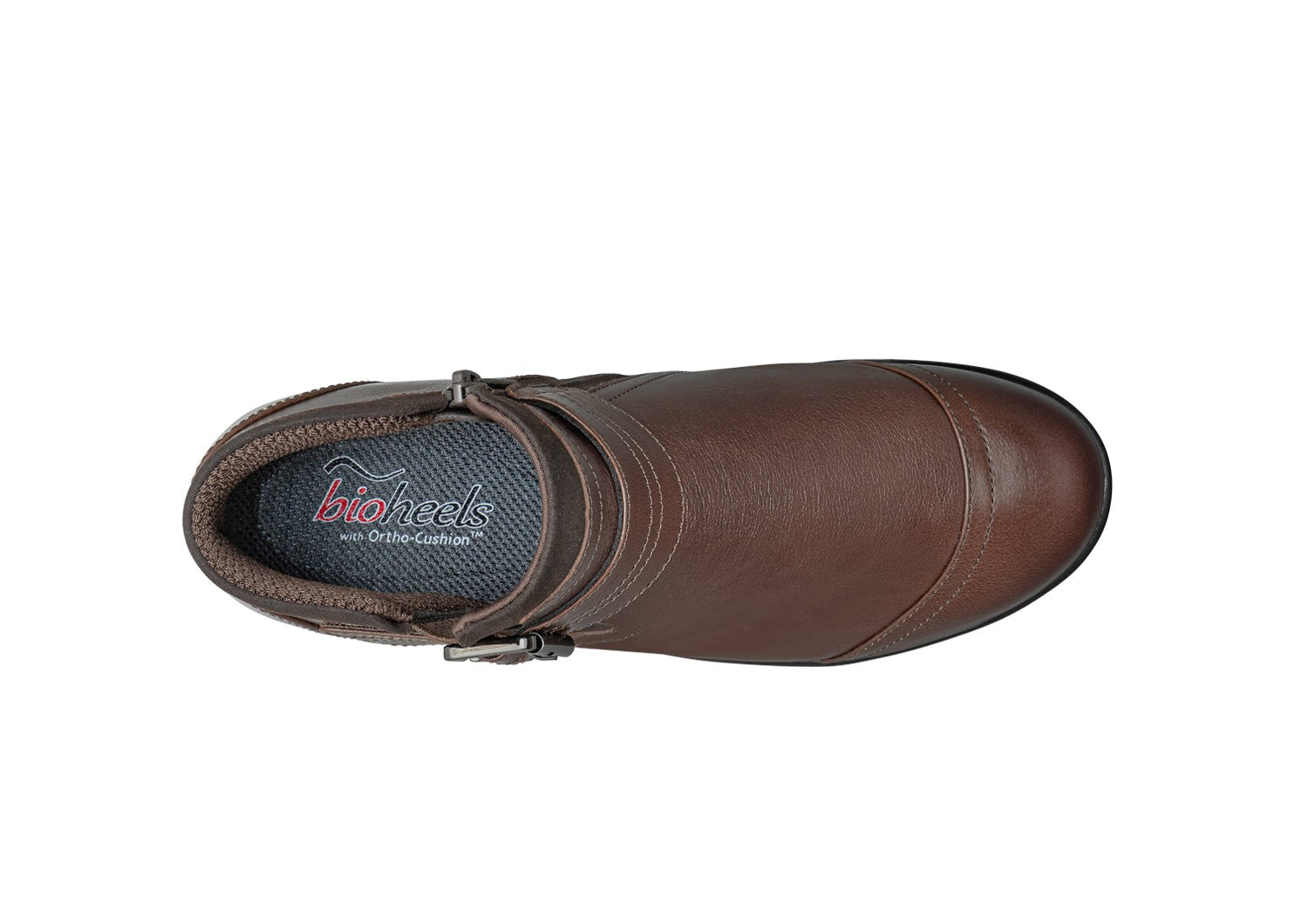 Orthofeet Emma Supportive Comfort Women's Boots - All Brown - Bird's Eye View - 6