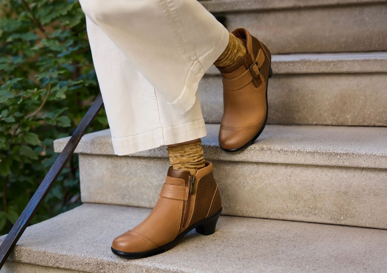 Orthofeet Emma Supportive Comfort Women's Boots - Chestnut Brown - Lifestyle View - 8