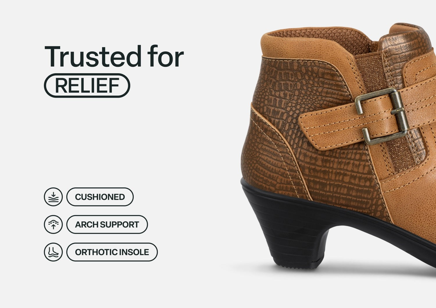 Orthofeet Emma Supportive Comfort Women's Boots - Chestnut Brown - Feature Detail - 4