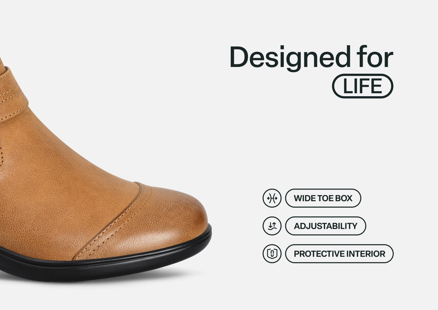 Orthofeet Emma Supportive Comfort Women's Boots - Chestnut Brown - Feature Detail - 5