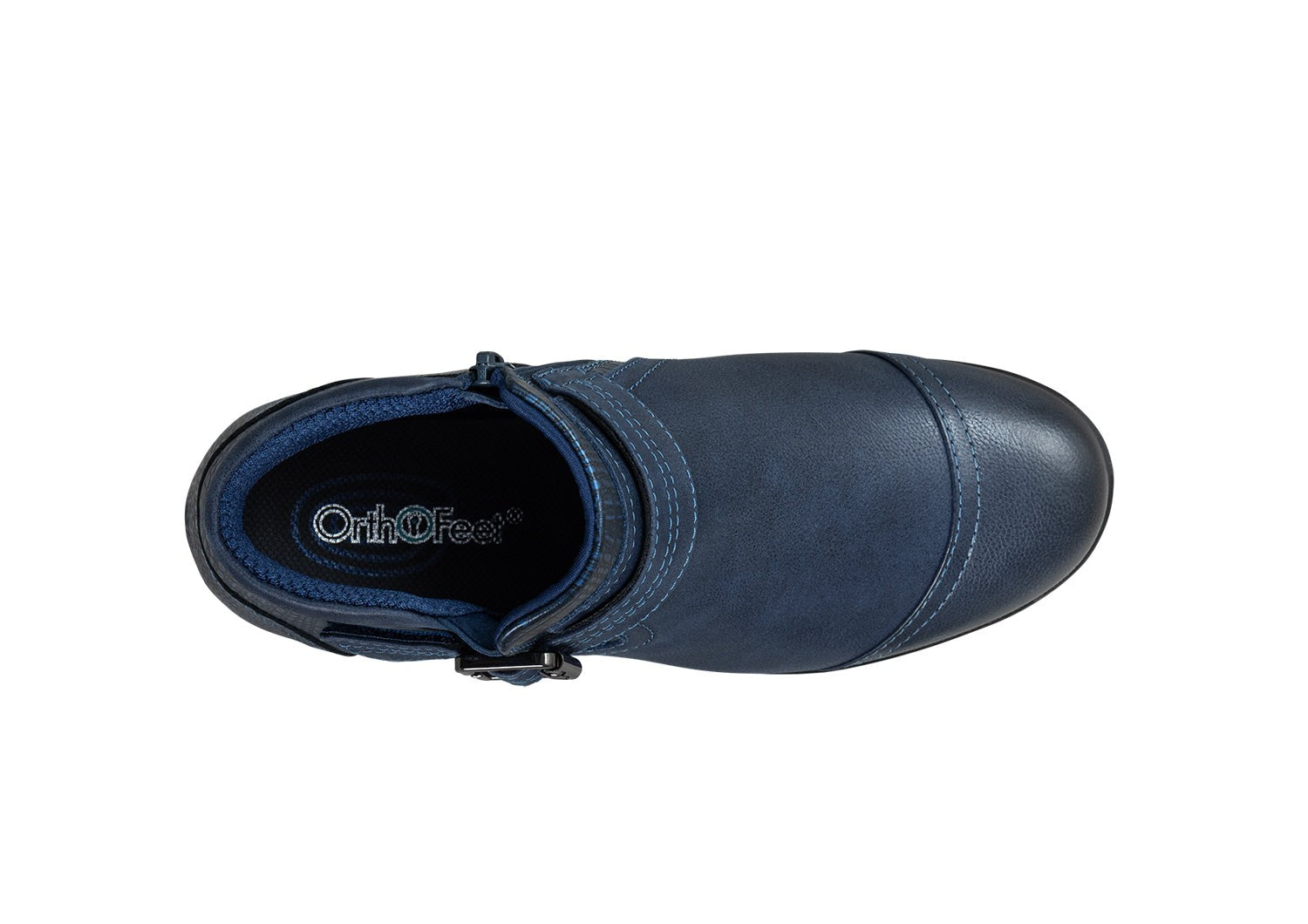Orthofeet Emma Supportive Comfort Women's Boots - Navy - Bird's Eye View - 6