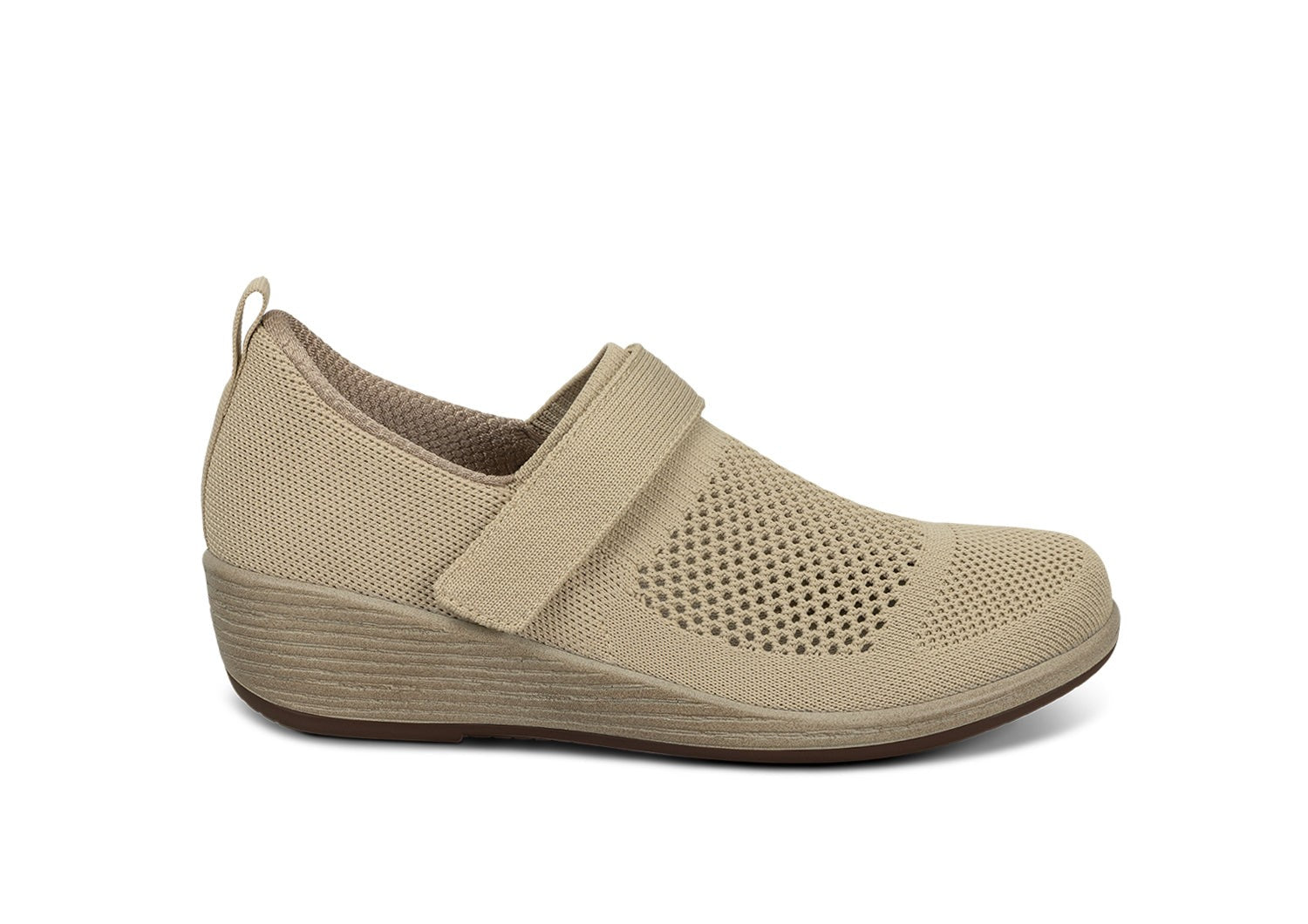Orthofeet Eve Supportive Comfort Women's Casual Wedge in Beige