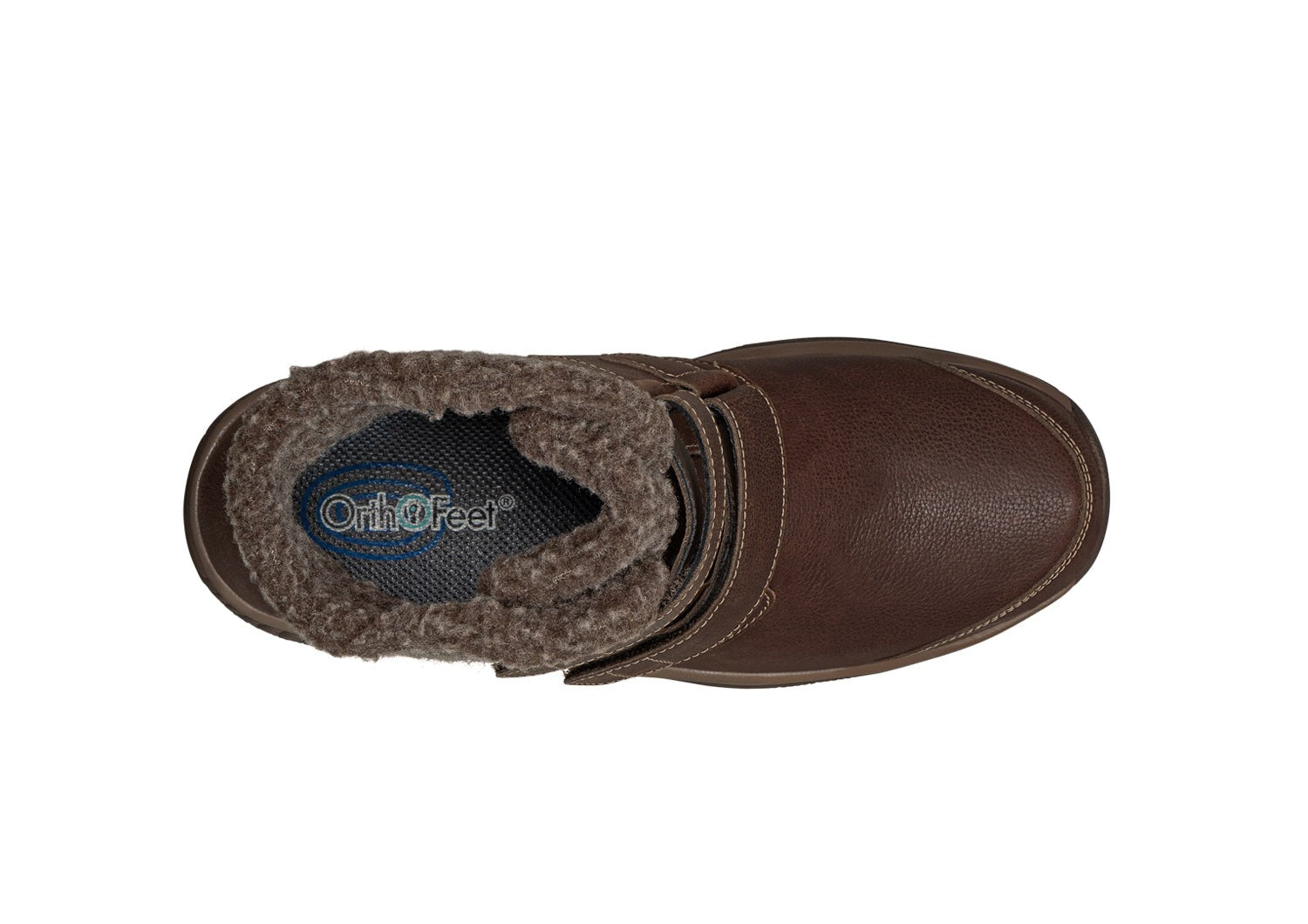 Orthofeet Florence Waterproof Cushioned Support Women's Boots - Brown - Bird's Eye View - 6