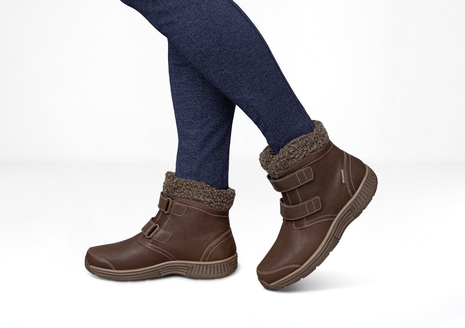 Orthofeet Florence Waterproof Cushioned Support Women's Boots - Brown - Lifestyle View - 2