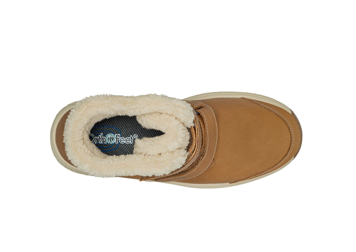 Orthofeet Florence Waterproof Cushioned Support Women's Boots - Camel - Bird's Eye View - 6