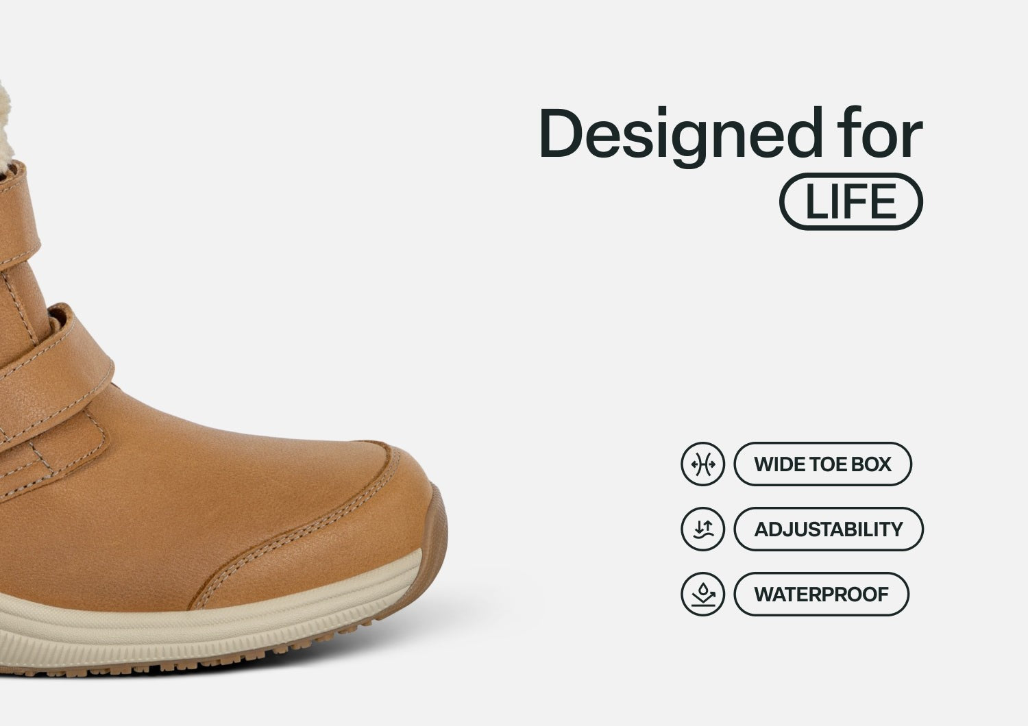 Orthofeet Florence Waterproof Cushioned Support Women's Boots - Camel - Feature Detail - 5