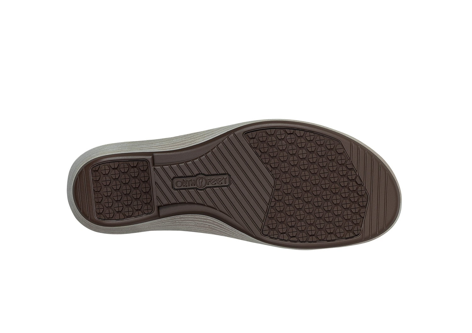 Orthofeet Hazel Supportive Wedge Women's Sandals - Platinum Metallic - Sole View - 7