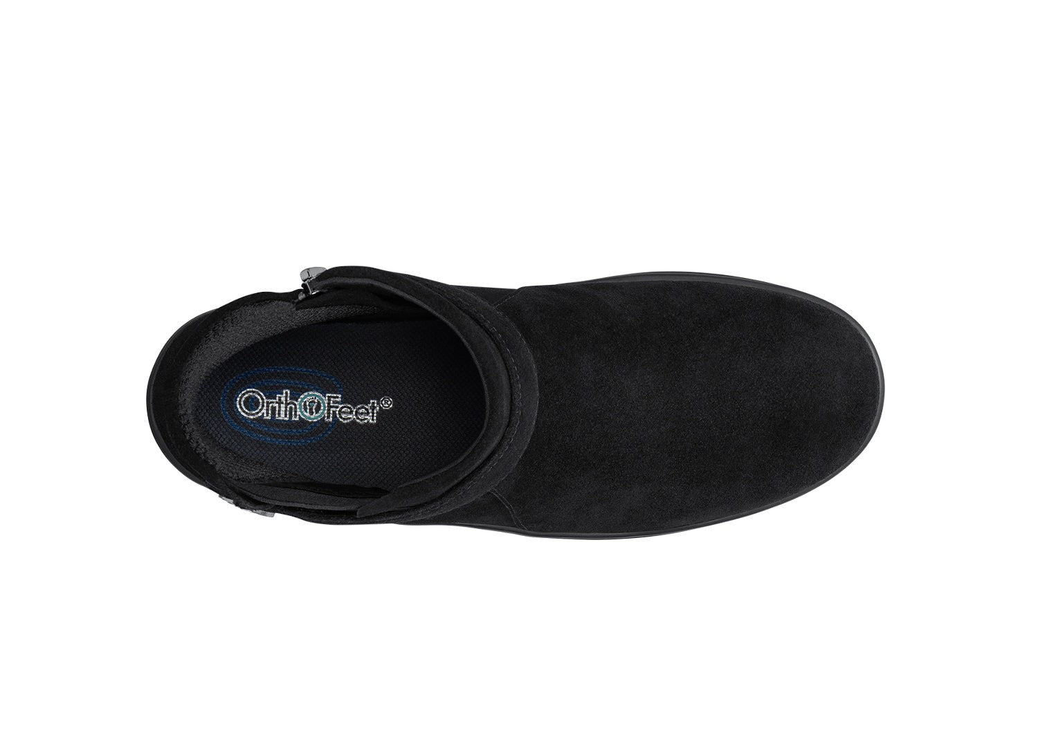Orthofeet Heather Arch-Support Chelsea Women's Boots - Black - Bird's Eye View - 6