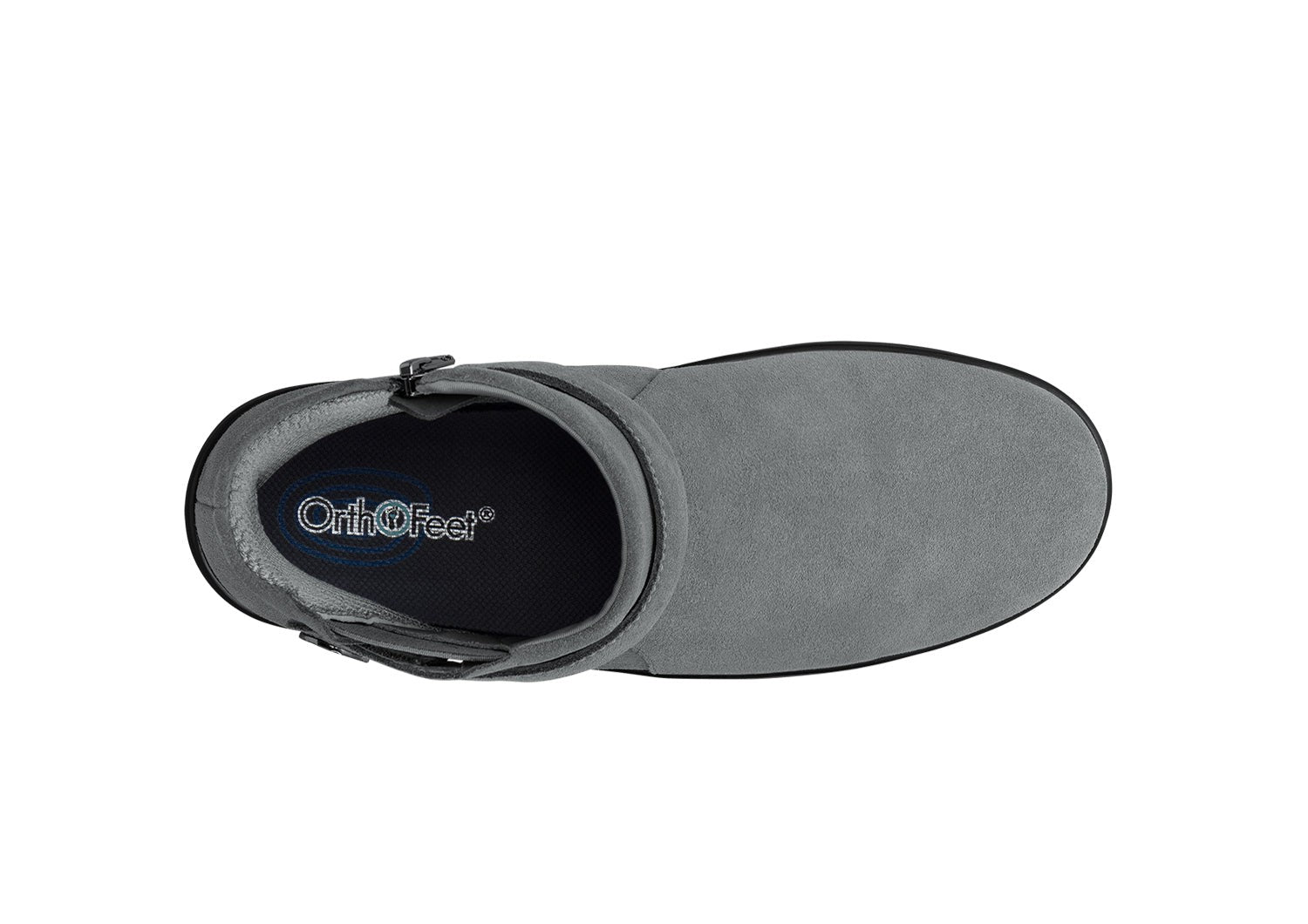 Orthofeet Heather Arch-Support Chelsea Women's Boots - Gray - Bird's Eye View - 6