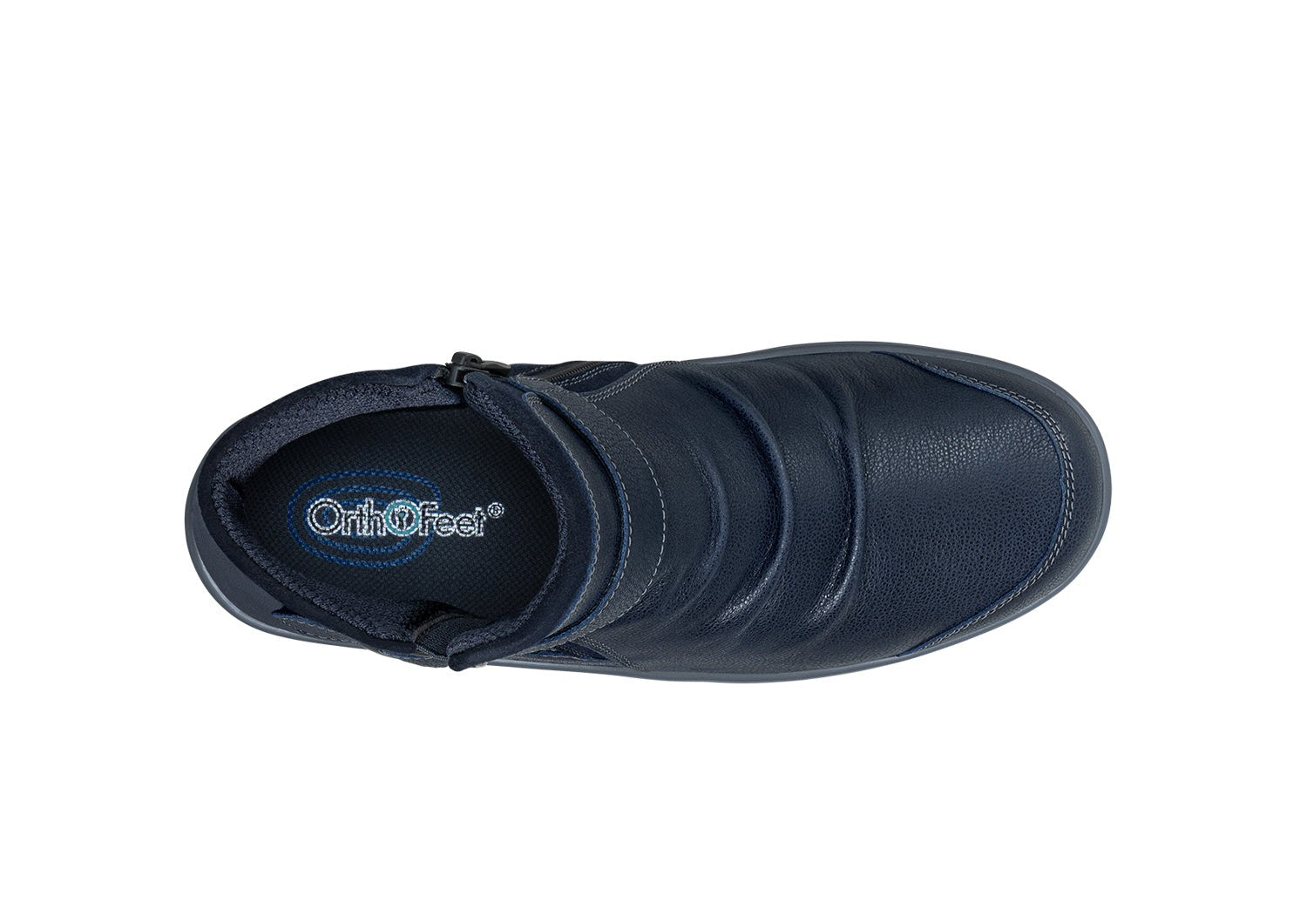 Orthofeet Heidi Supportive Comfort Women's Boots - Navy - Bird's Eye View - 6