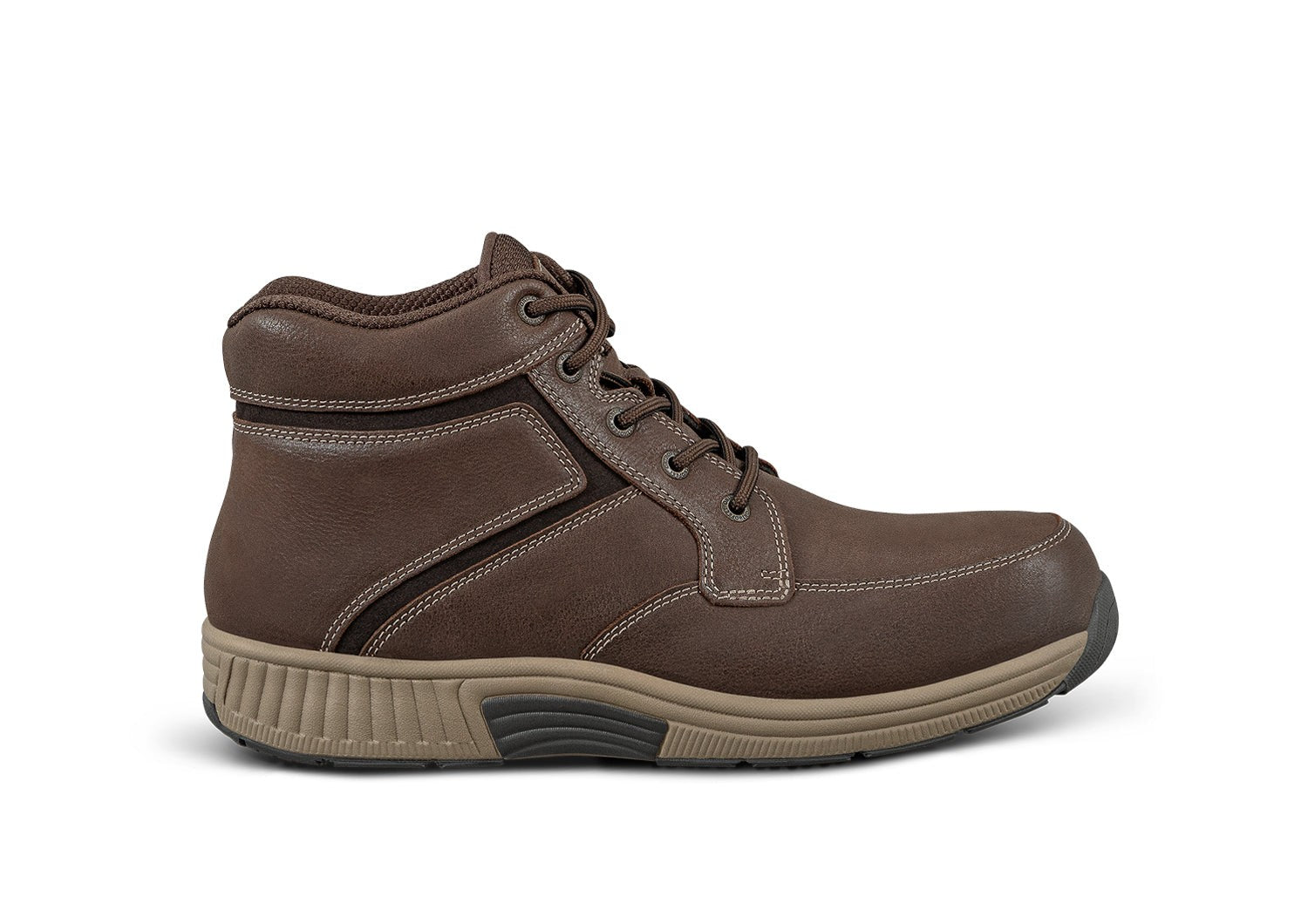 Orthofeet Highline Supportive Comfort and Arch Support Men's Boots in Dark Brown