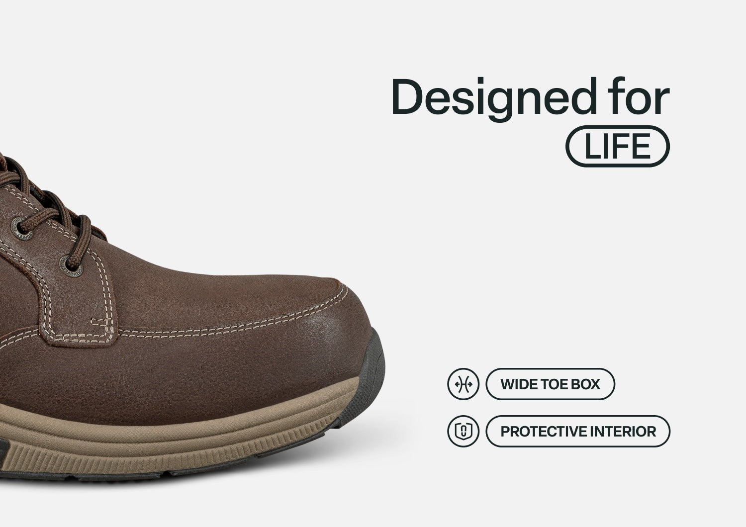 Orthofeet Highline Supportive Comfort and Arch Support Men's Boots - Dark Brown - Feature Detail - 5