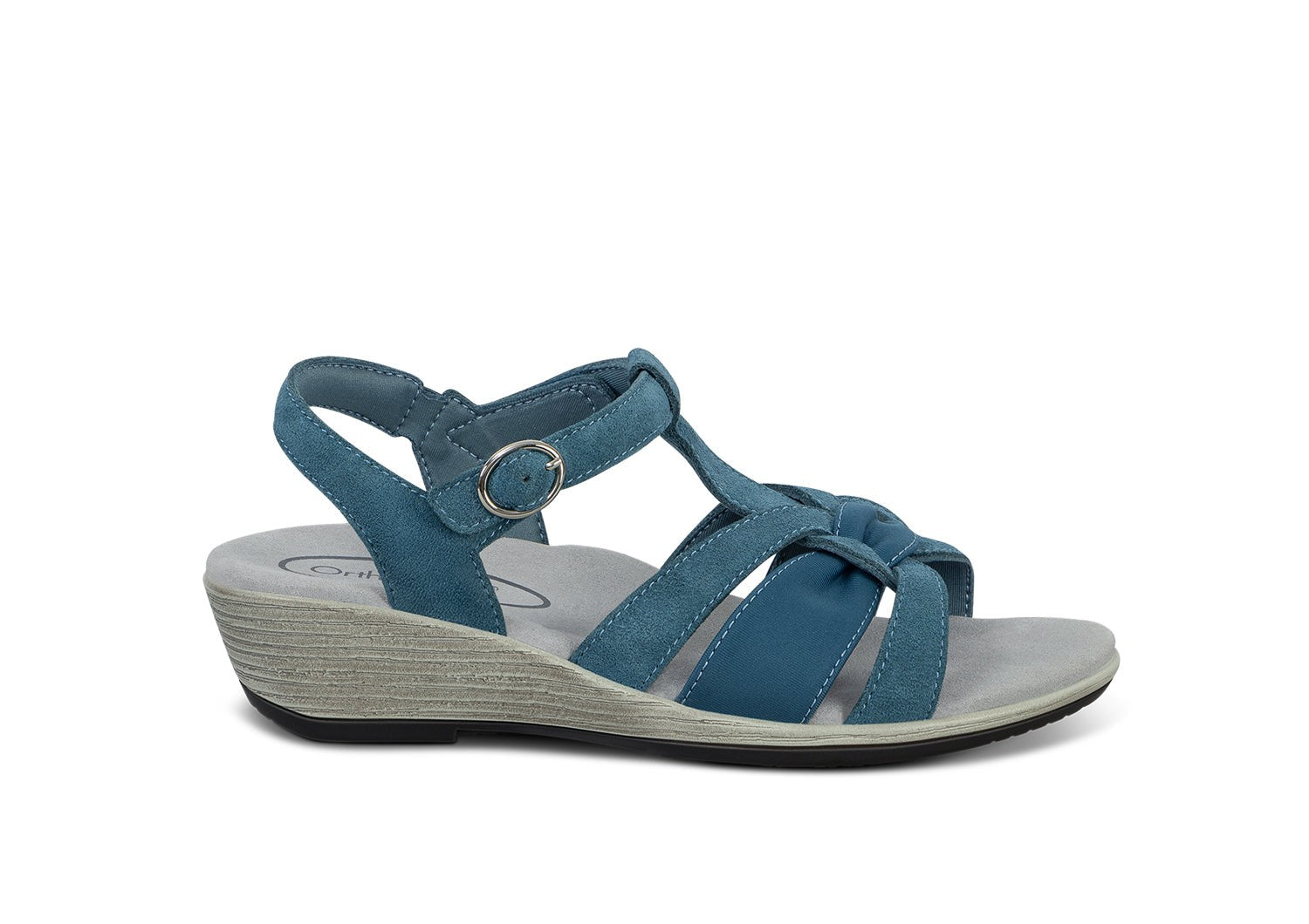Orthofeet Hope Supportive Orthotic Wedge Women's Sandals in Blue
