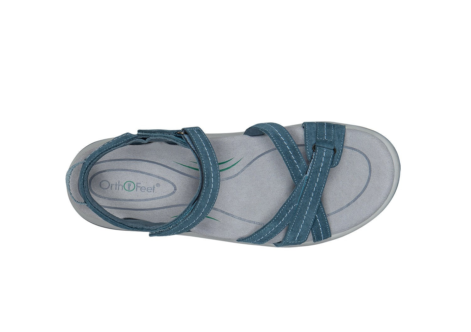 Orthofeet Hydra Cushioned Support Women's Sandals - Blue - Product View - 6
