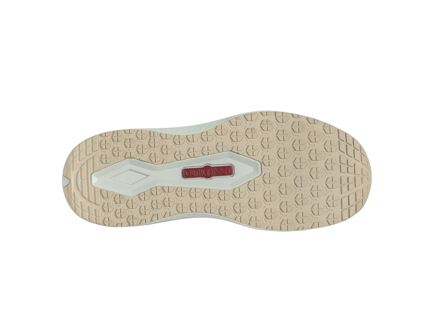 Orthofeet Iris Stretch Max-Cushion Support Women's Sneakers - Taupe - Sole View - 8