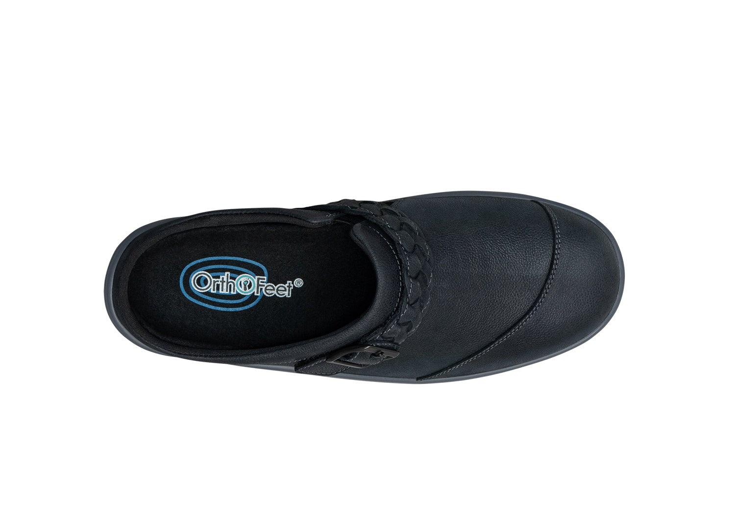 Orthofeet Irma Women's Clog - Charcoal - Bird's Eye View - 6