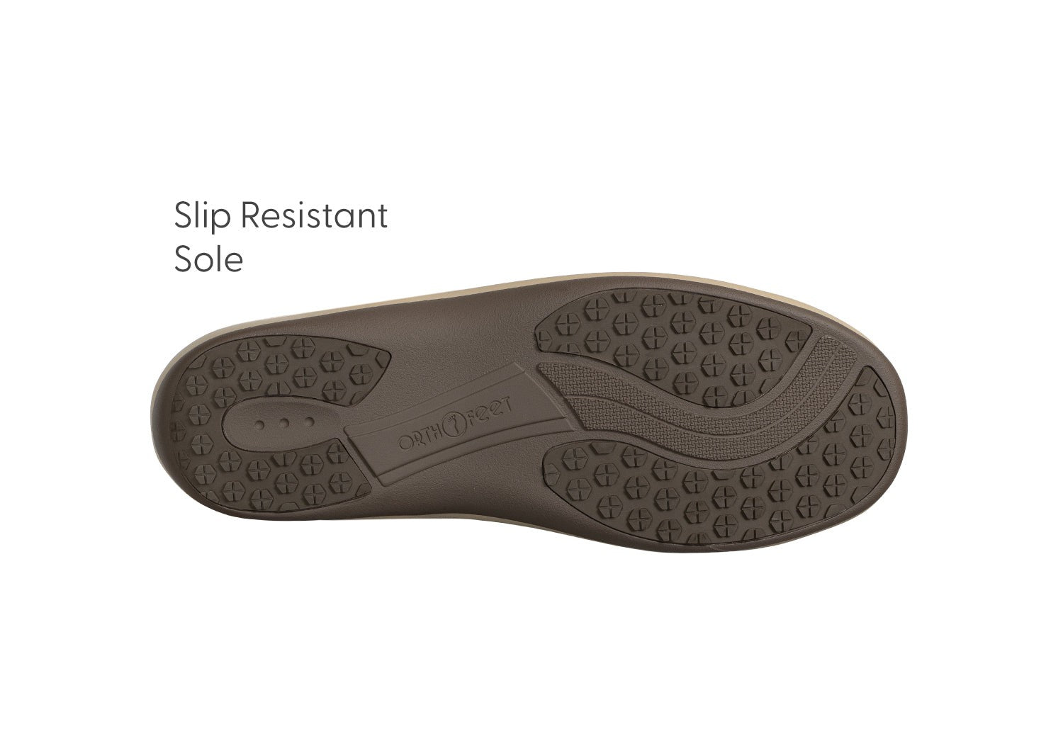 Orthofeet Irma Women's Clog - Taupe - Sole View - 8
