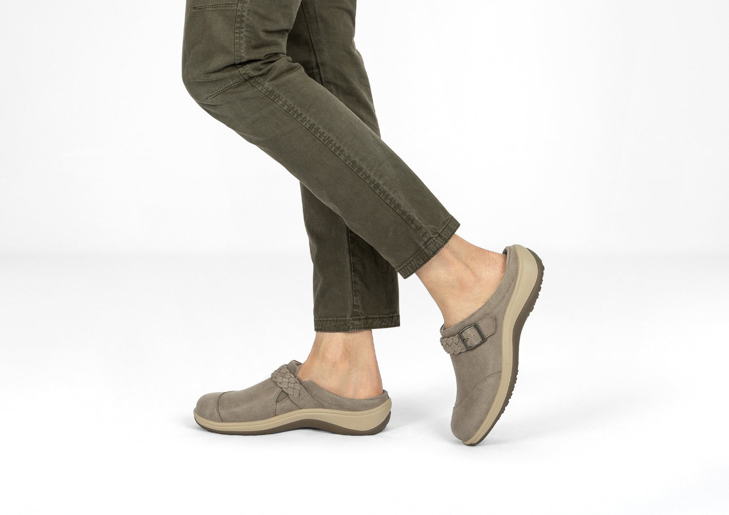 Orthofeet Irma Women's Clog - Taupe - Product View - 2