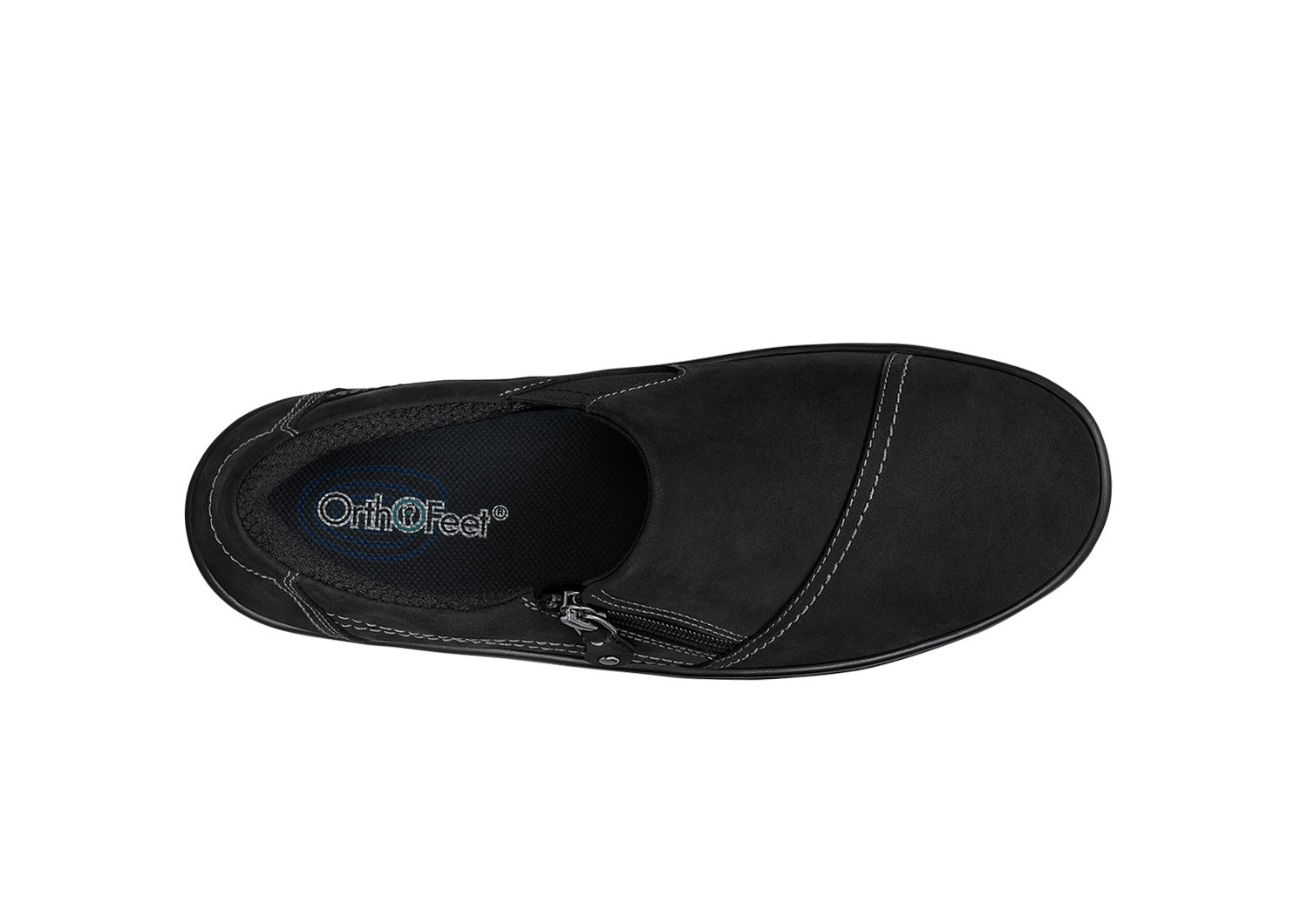 Orthofeet Jade Cushioned Arch Support Women's Casual - Black - Bird's Eye View - 6