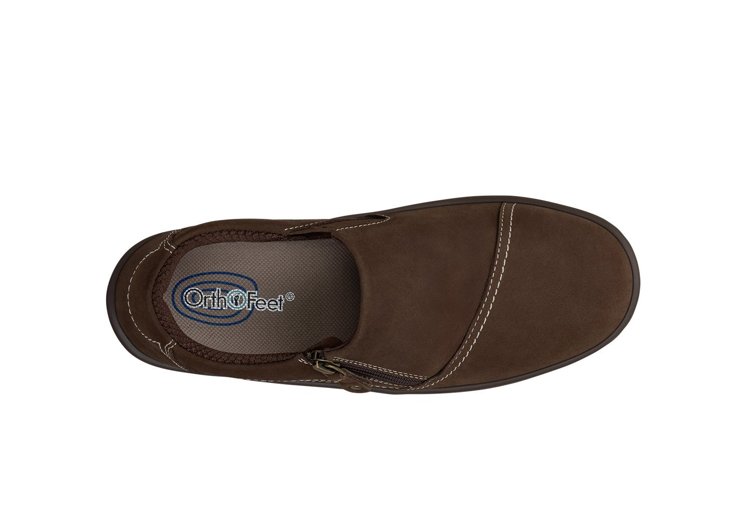 Orthofeet Jade Cushioned Arch Support Women's Casual - Brown - Bird's Eye View - 6