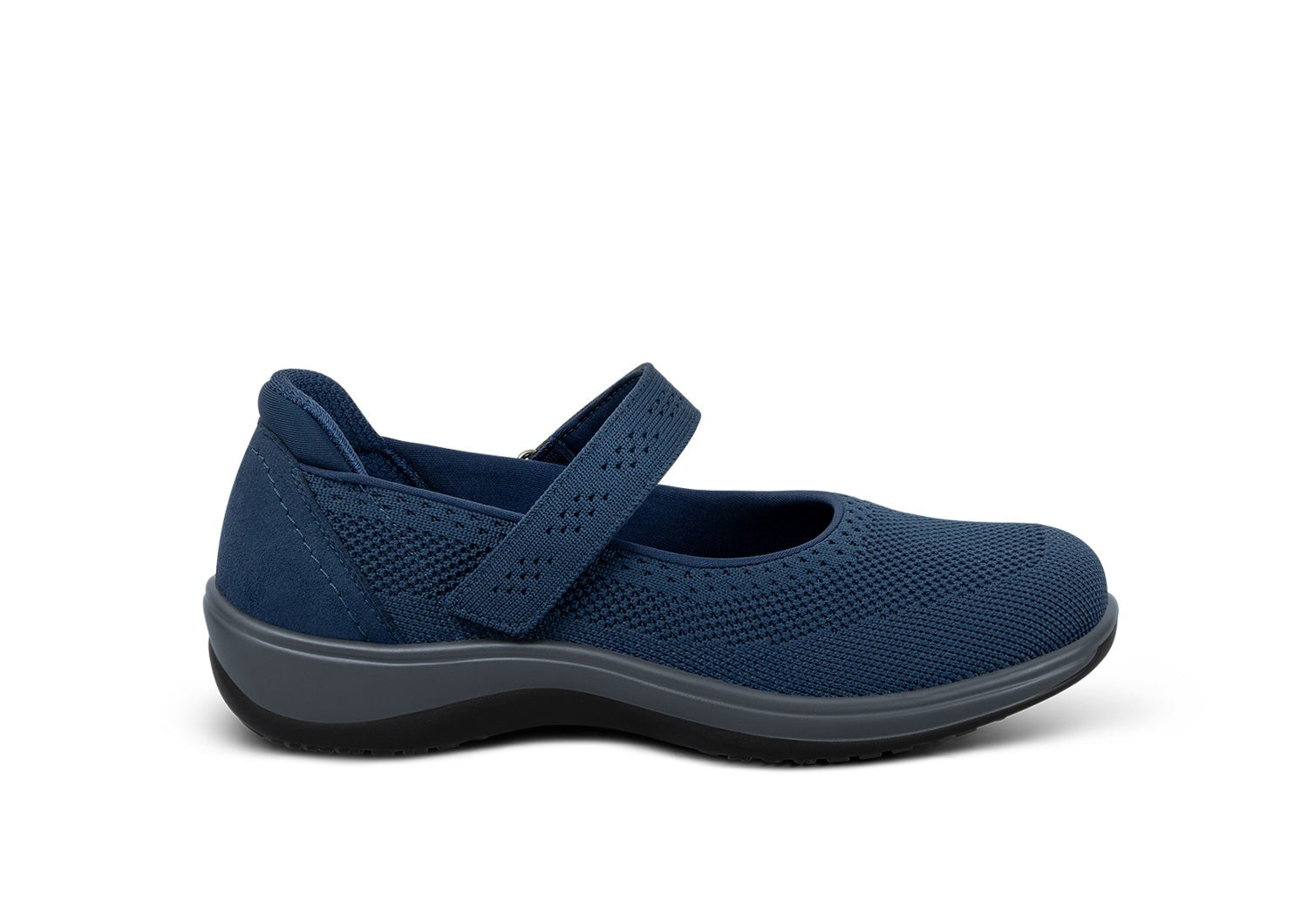 Orthofeet Jessa Cushioned Support Women's Casual Mary Jane - Navy - Product View - 1