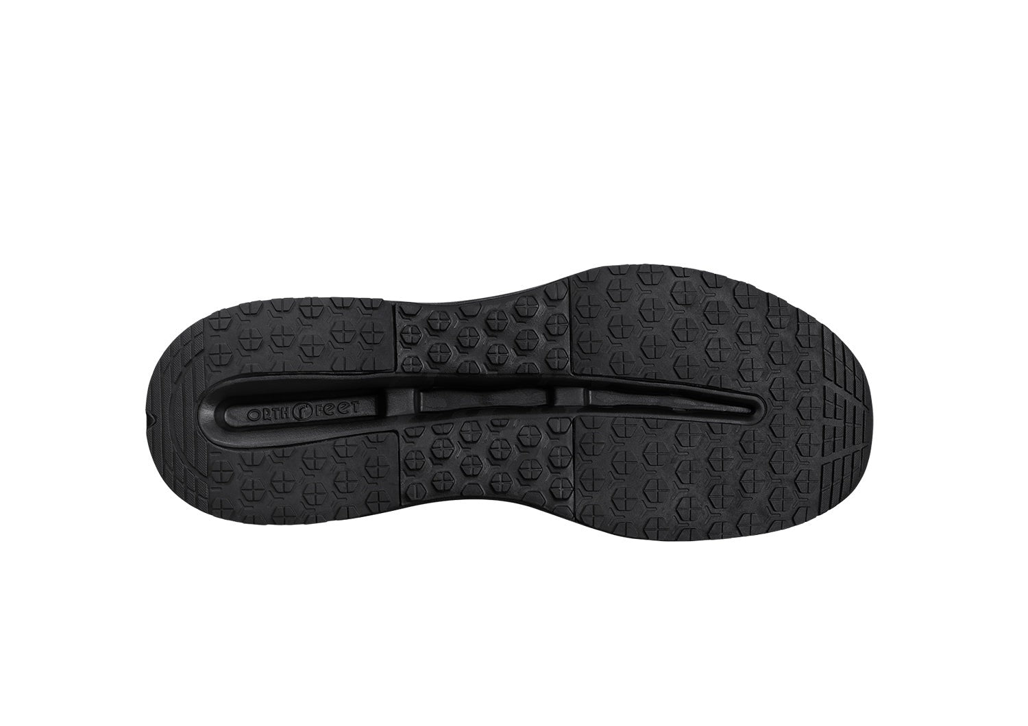 Orthofeet Journey Hands-Free Supportive Slip-On Men's Sneakers - Black/black - Sole View - 6