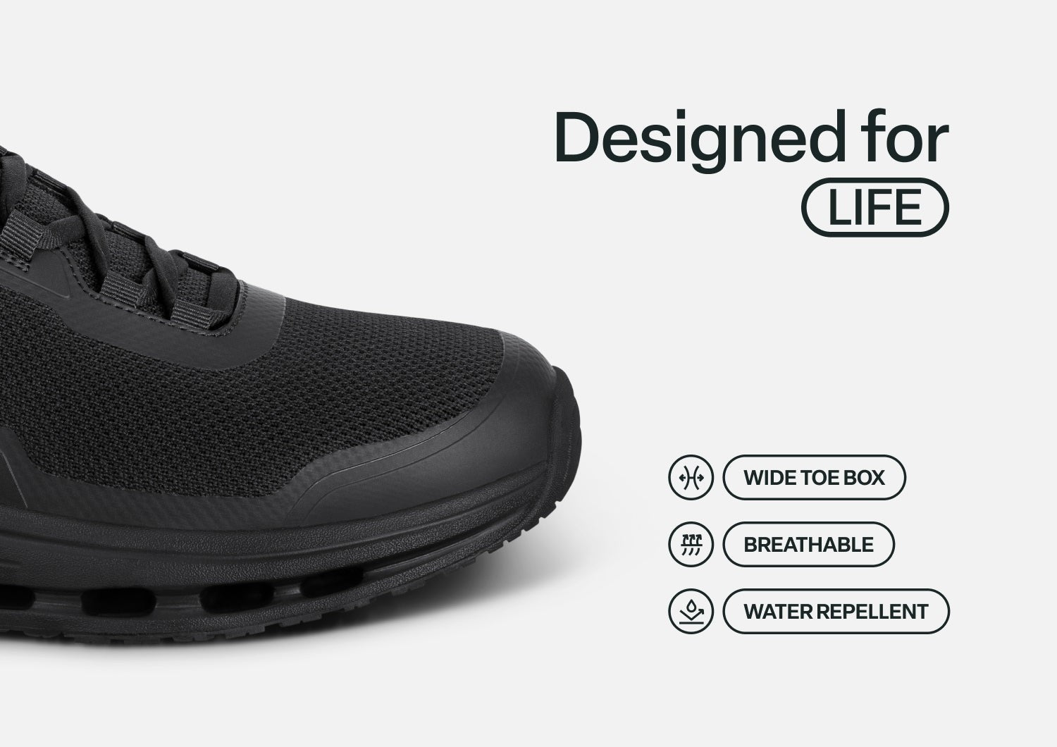 Orthofeet Journey Hands-Free Supportive Slip-On Men's Sneakers - Black/black - Feature Detail - 4