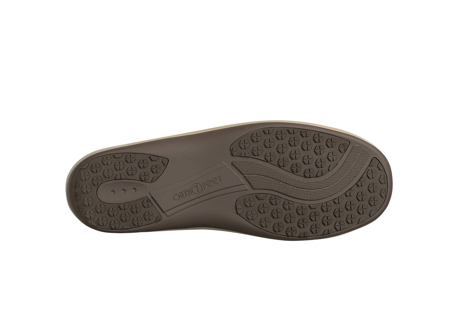 Orthofeet Juno Supportive Cushioned Women's Mary Jane - Taupe - Sole View - 7