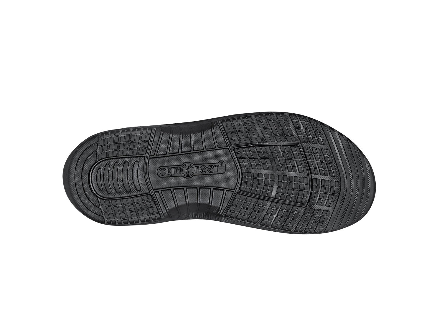 Orthofeet Jupiter Hands-Free Supportive Slip-On Men's Sandals - Brown - Sole View - 6
