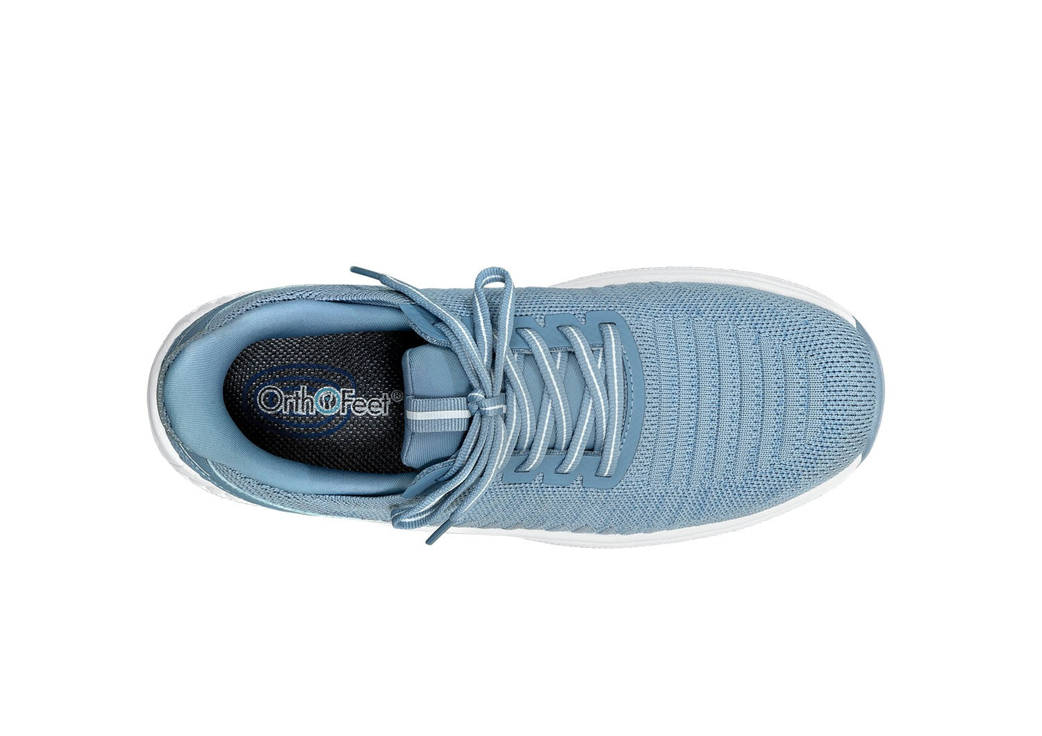 Orthofeet Kita Hands-Free Supportive Women's Sneaker - Blue - Bird's Eye View - 5