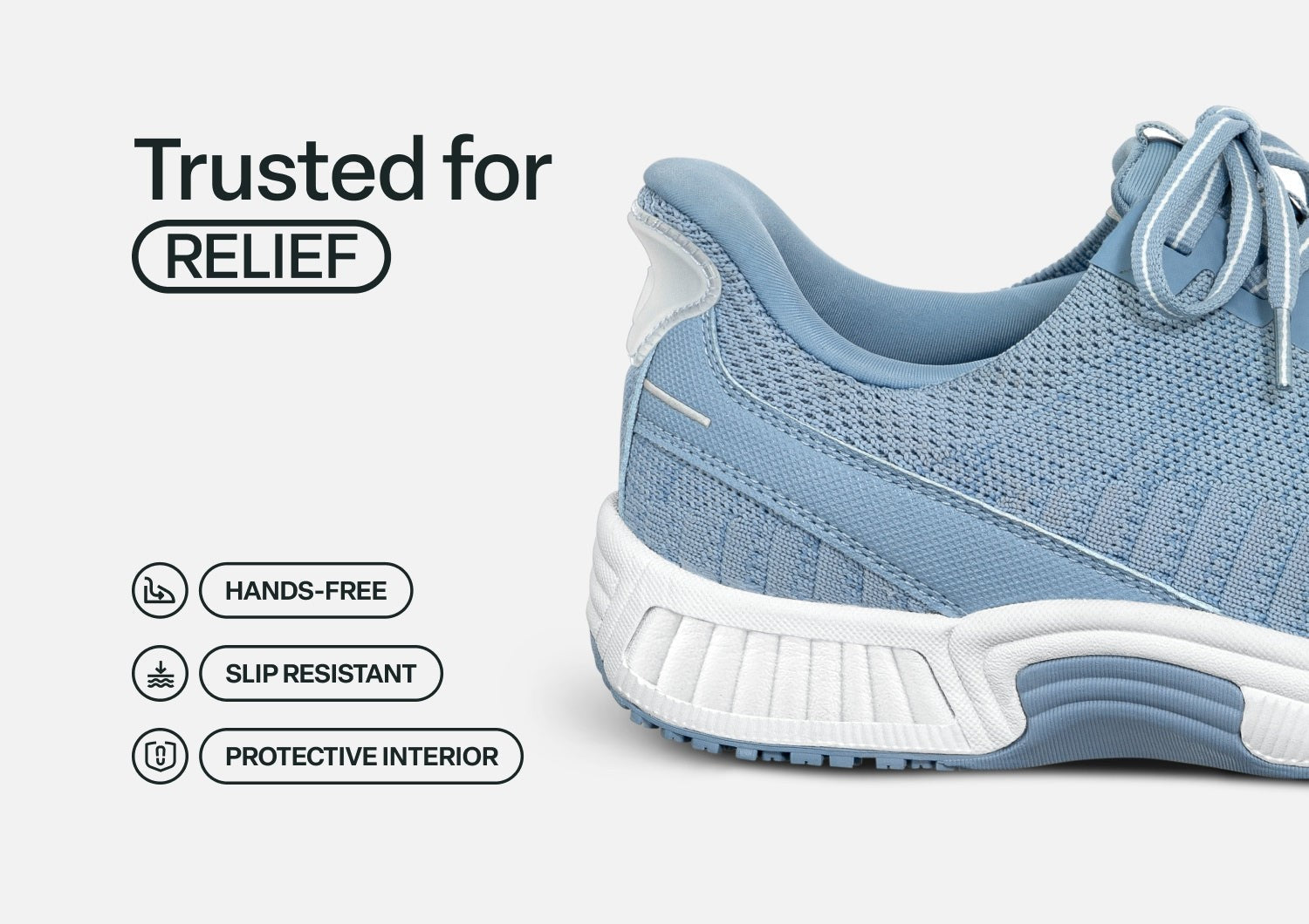 Orthofeet Kita Hands-Free Supportive Women's Sneaker - Blue - Feature Detail - 3