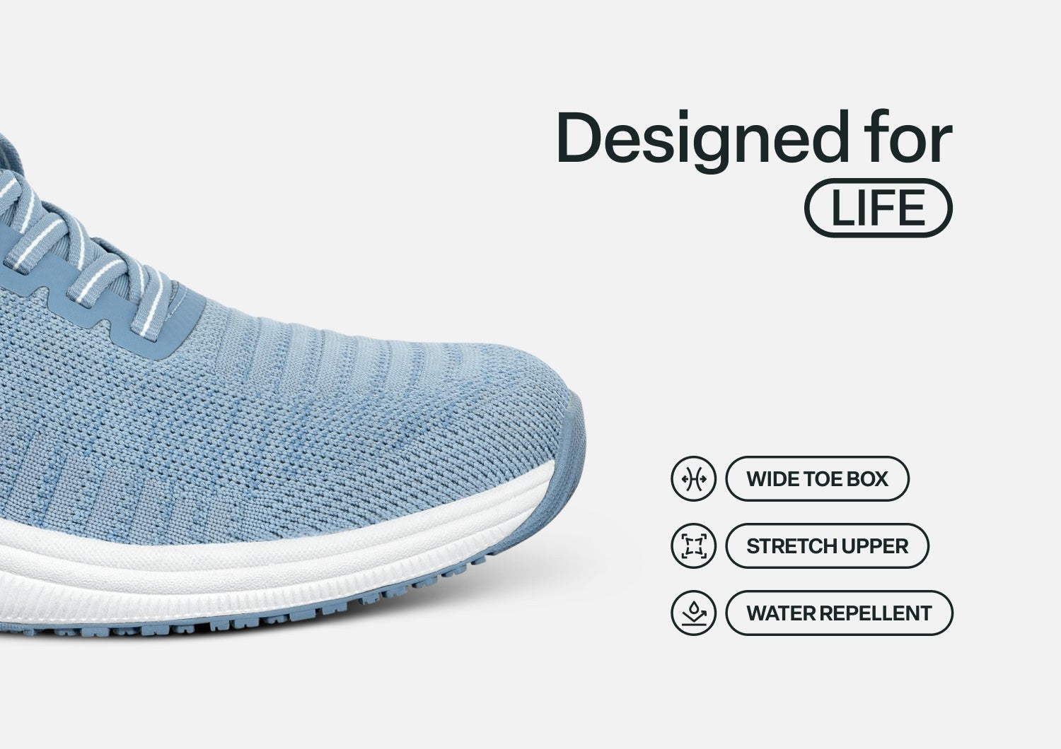 Orthofeet Kita Hands-Free Supportive Women's Sneaker - Blue - Feature Detail - 4