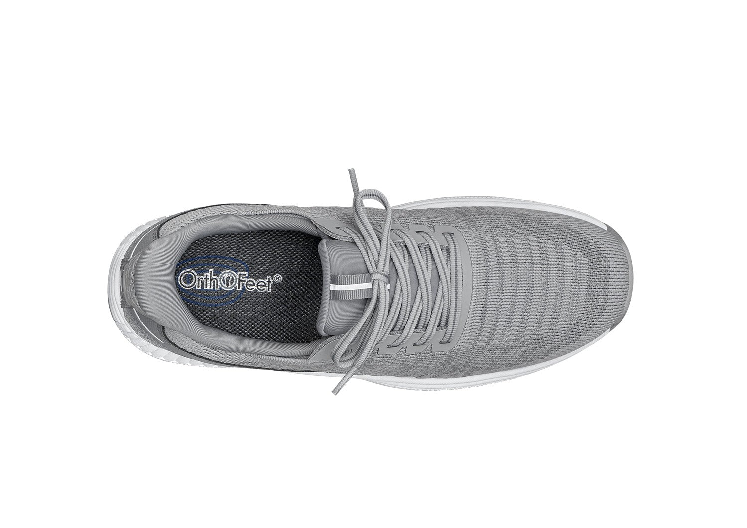 Orthofeet Kita Hands-Free Supportive Women's Sneaker - Gray - Bird's Eye View - 5