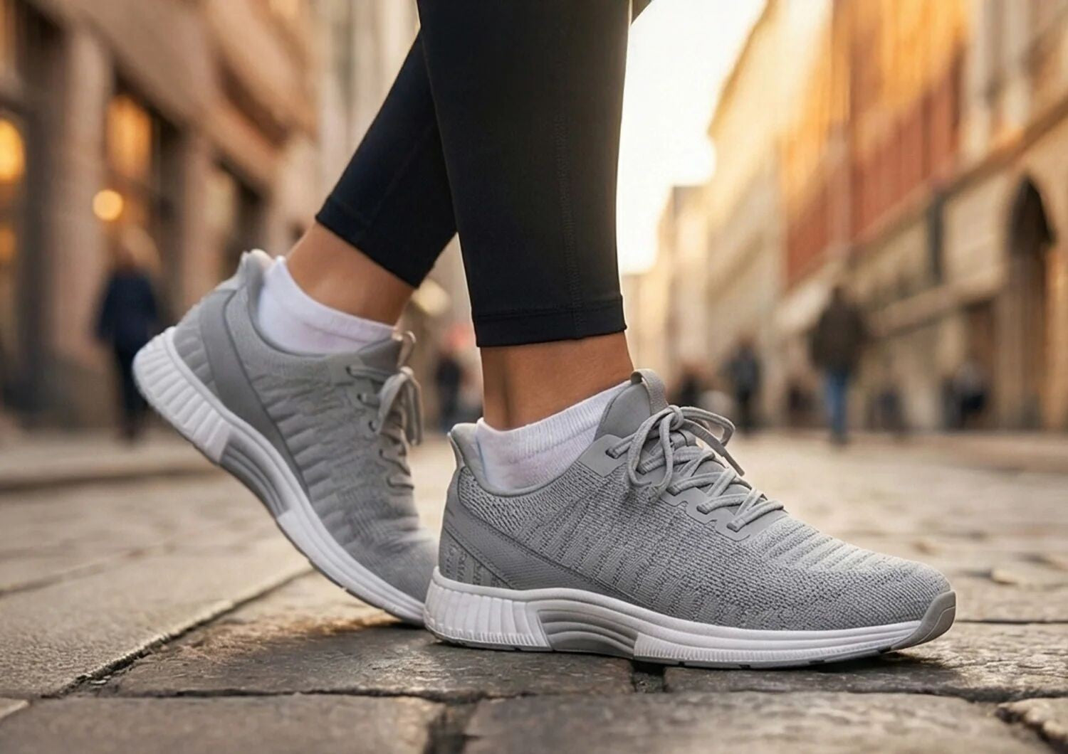 Orthofeet Kita Hands-Free Supportive Women's Sneaker - Gray - Lifestyle View - 7