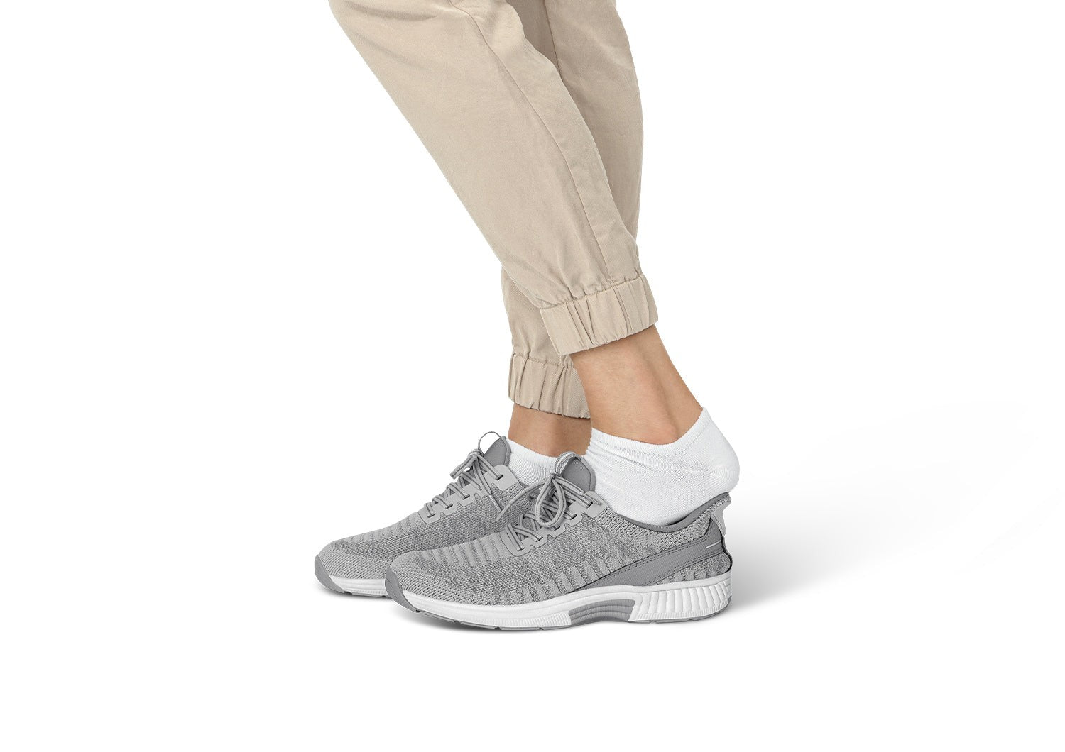 Orthofeet Kita Hands-Free Supportive Women's Sneaker - Gray - Lifestyle View - 8