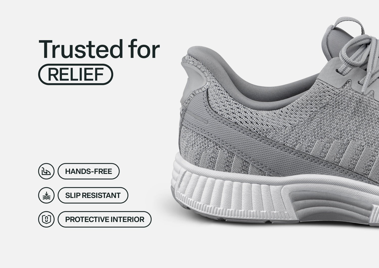 Orthofeet Kita Hands-Free Supportive Women's Sneaker - Gray - Feature Detail - 3