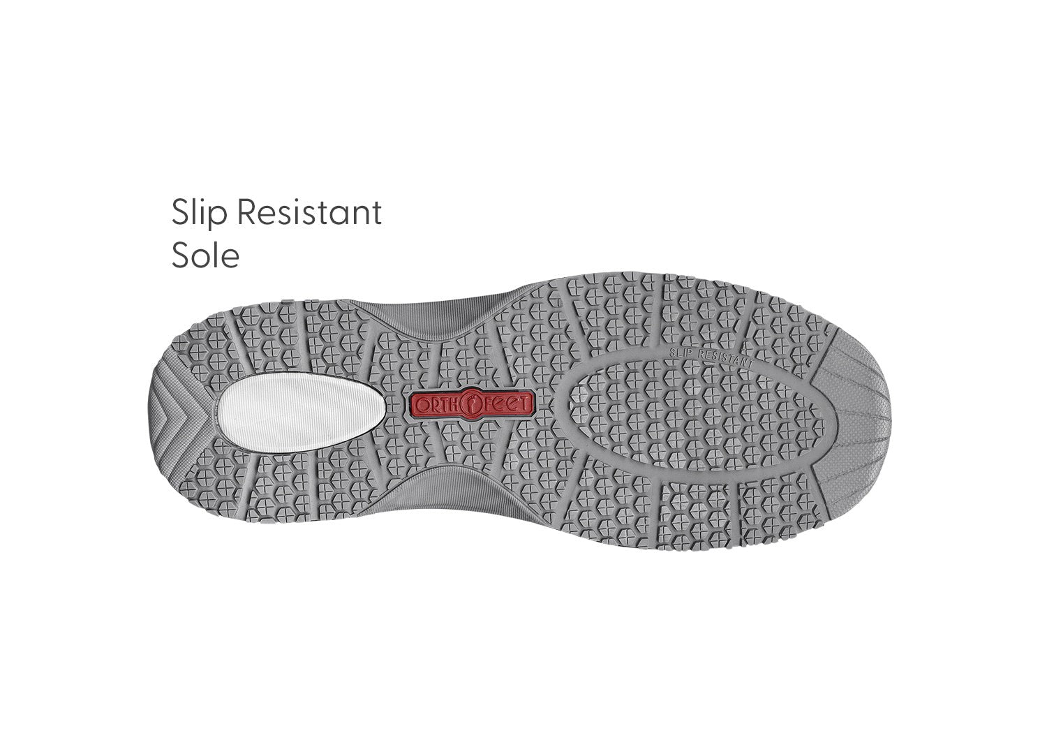Orthofeet Kita Hands-Free Supportive Women's Sneaker - Gray Glitter - Sole View - 6