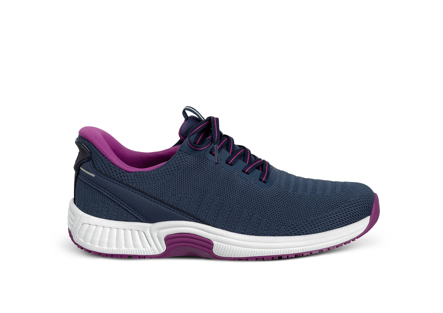 Orthofeet Kita Hands-Free Supportive Women's Sneaker - Navy/orchid - Product View - 1
